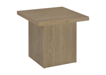 710917 Devar Square Engineered Wood Side End Table Latte