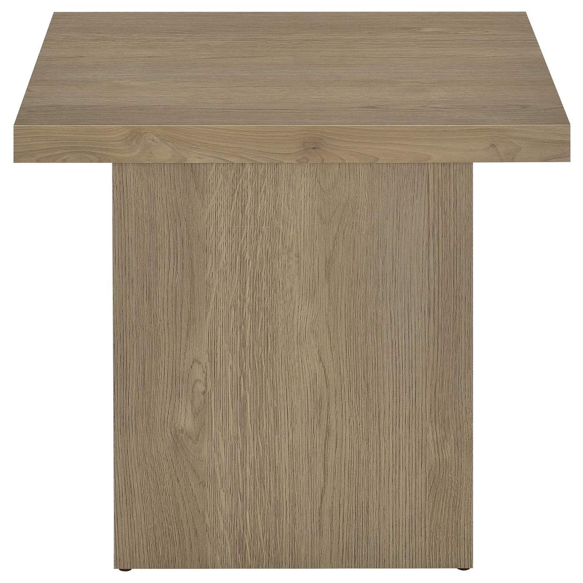 710917 Devar Square Engineered Wood Side End Table Latte