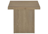 710917 Devar Square Engineered Wood Side End Table Latte