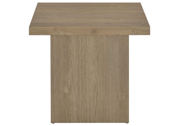 710917 Devar Square Engineered Wood Side End Table Latte