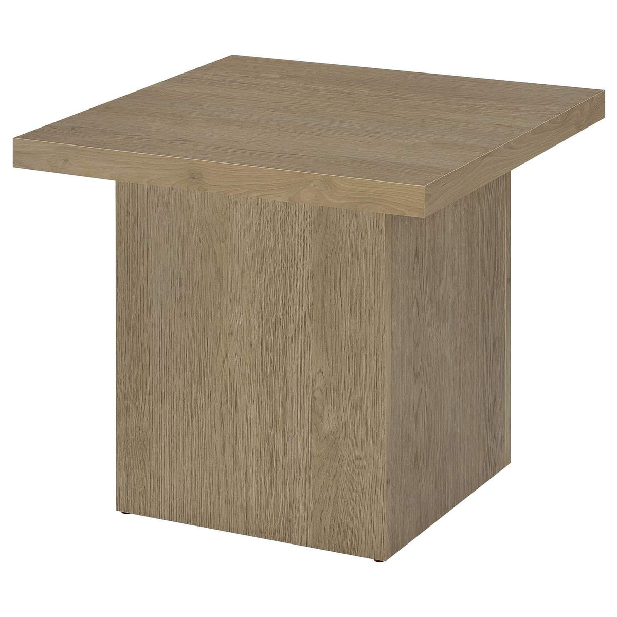 710917 Devar Square Engineered Wood Side End Table Latte