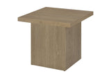 710917 Devar Square Engineered Wood Side End Table Latte