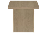 710917 Devar Square Engineered Wood Side End Table Latte
