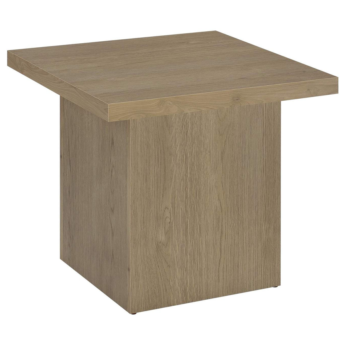 710918-S2 Devar 2-piece Square Cocktail Coffee End Table Set Latte