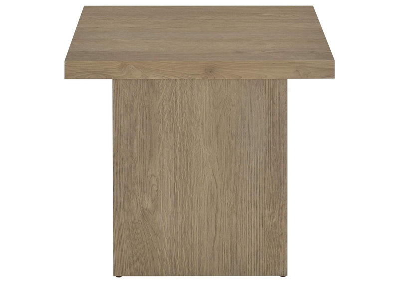 710918-S2 Devar 2-piece Square Cocktail Coffee End Table Set Latte