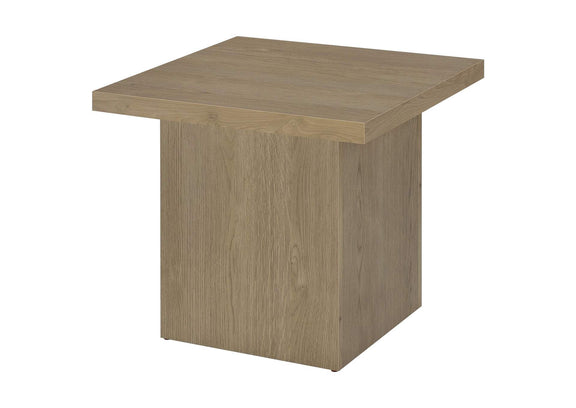 710918-S2 Devar 2-piece Square Cocktail Coffee End Table Set Latte