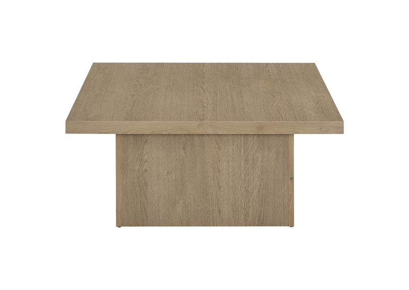 710918-S2 Devar 2-piece Square Cocktail Coffee End Table Set Latte