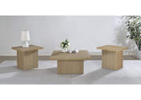 710918-S3 Devar 3-piece Square Cocktail Coffee End Table Set Latte