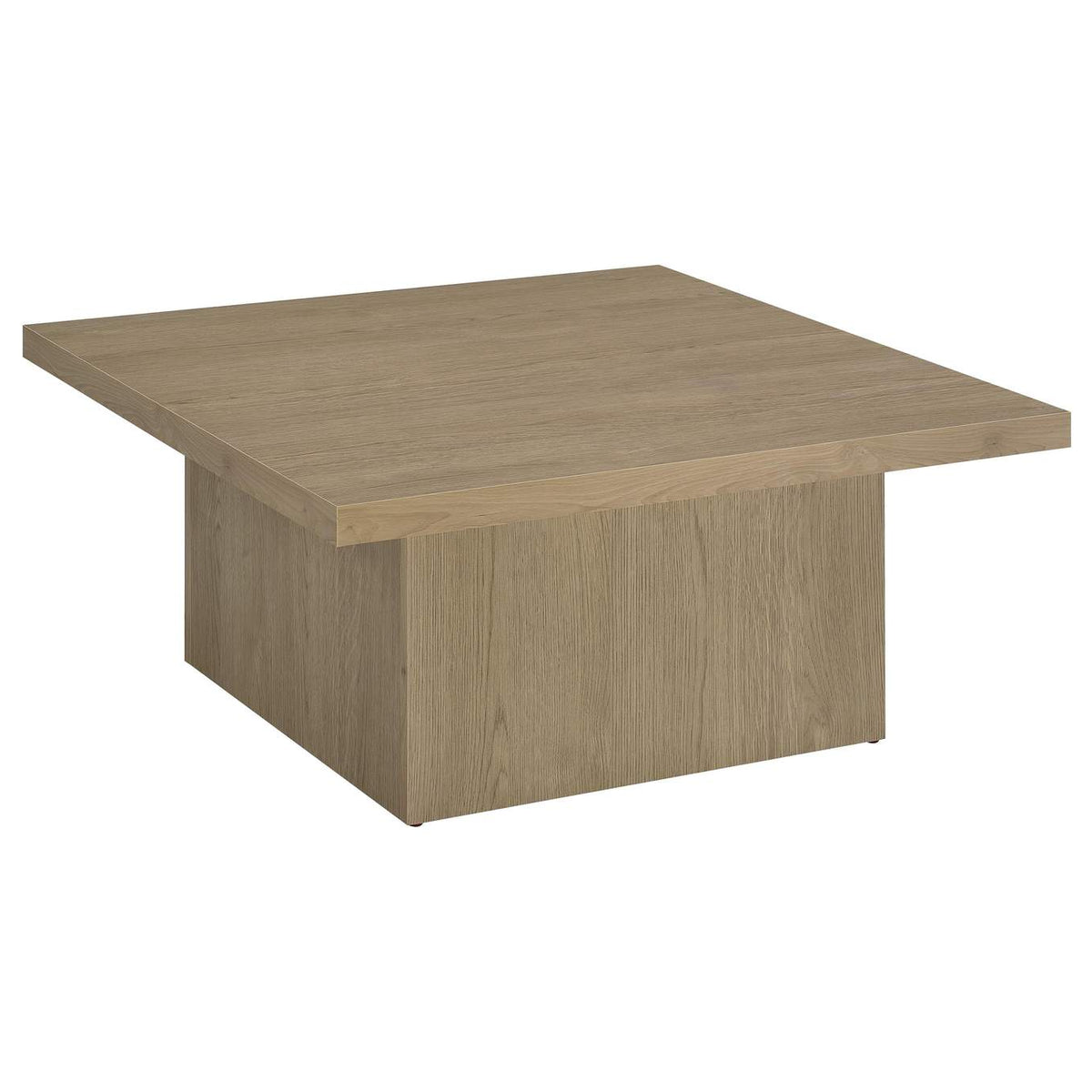 710918-S3 Devar 3-piece Square Cocktail Coffee End Table Set Latte