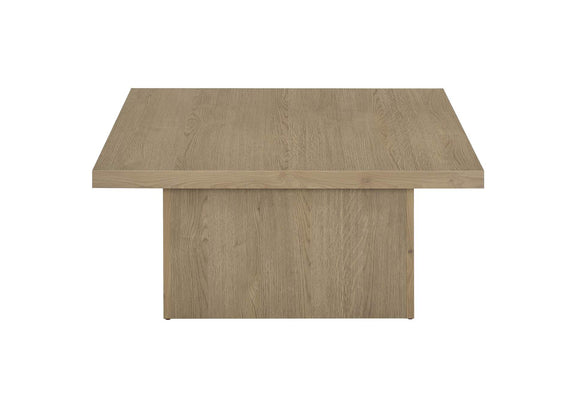 710918-S3 Devar 3-piece Square Cocktail Coffee End Table Set Latte