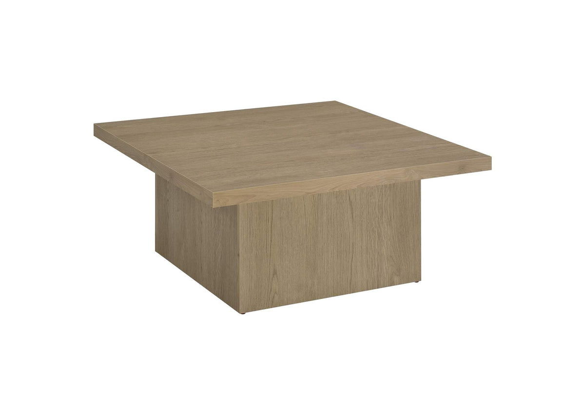 710918 Devar Square Engineered Wood Cocktail Coffee Table Latte