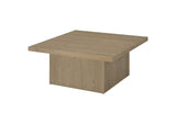 710918 Devar Square Engineered Wood Cocktail Coffee Table Latte