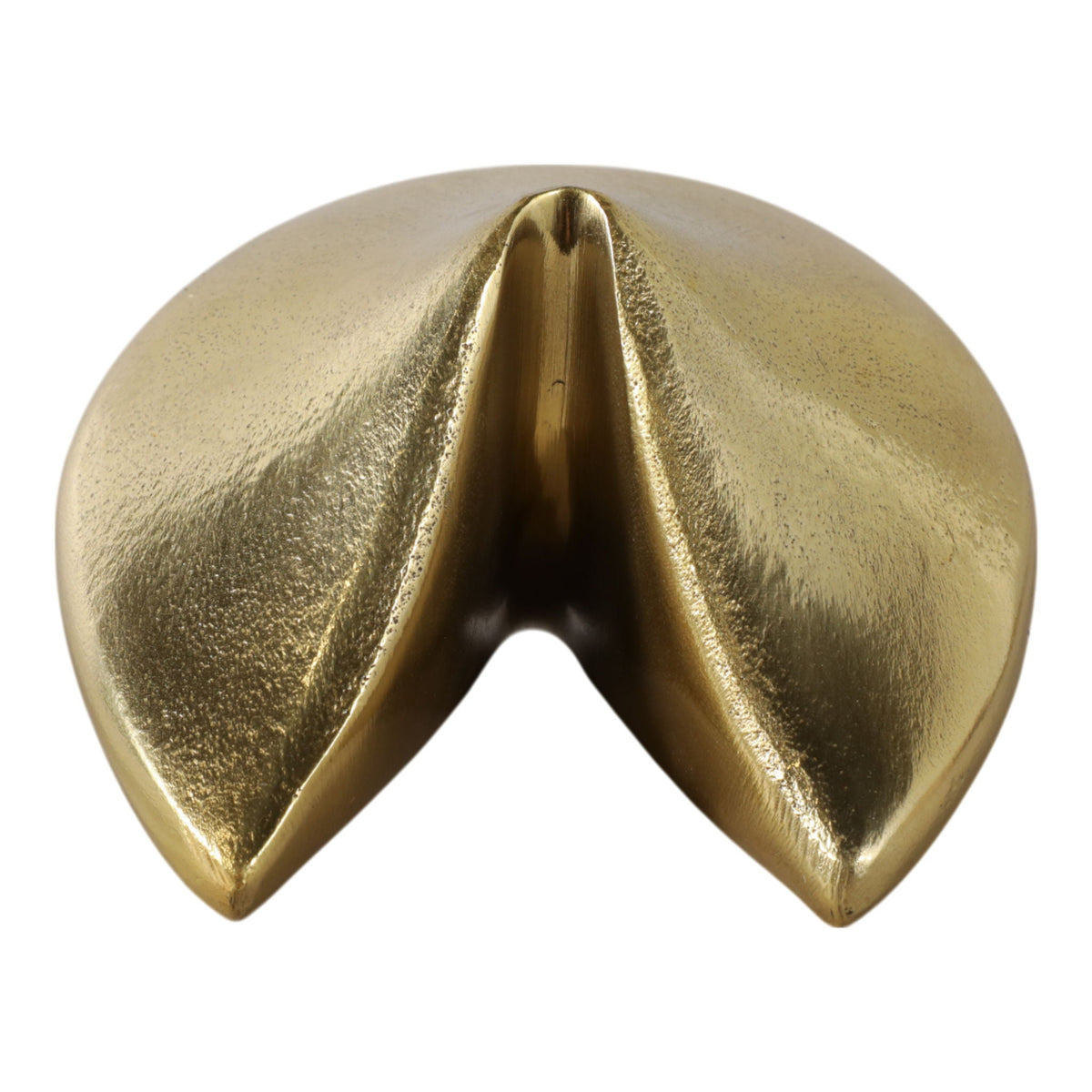 5" Metal Fortune Cookie - Gold