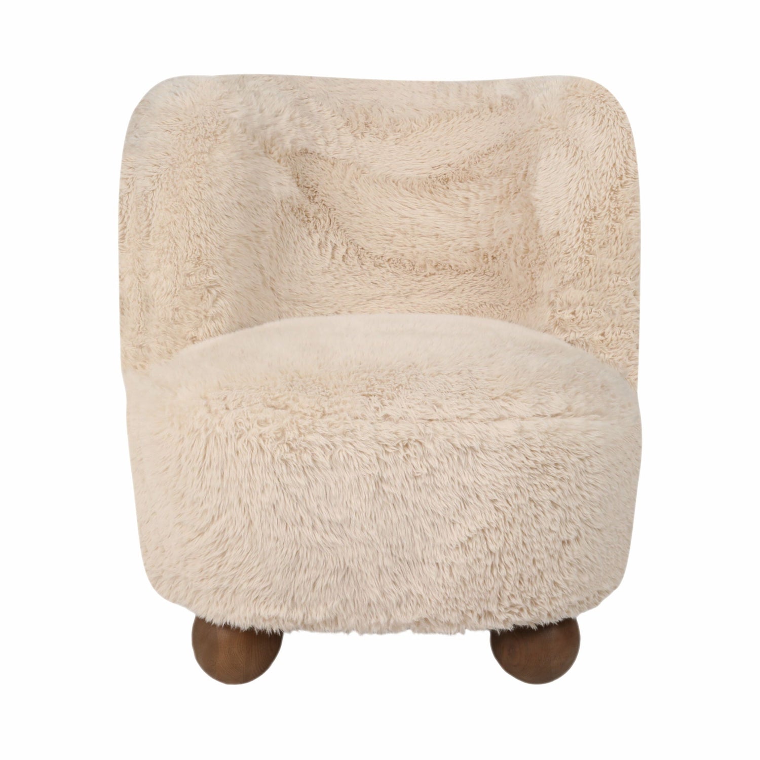Ball-Foot Accent Chair - Ivory