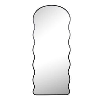 Curvy Edged Leaner Mirror - Black