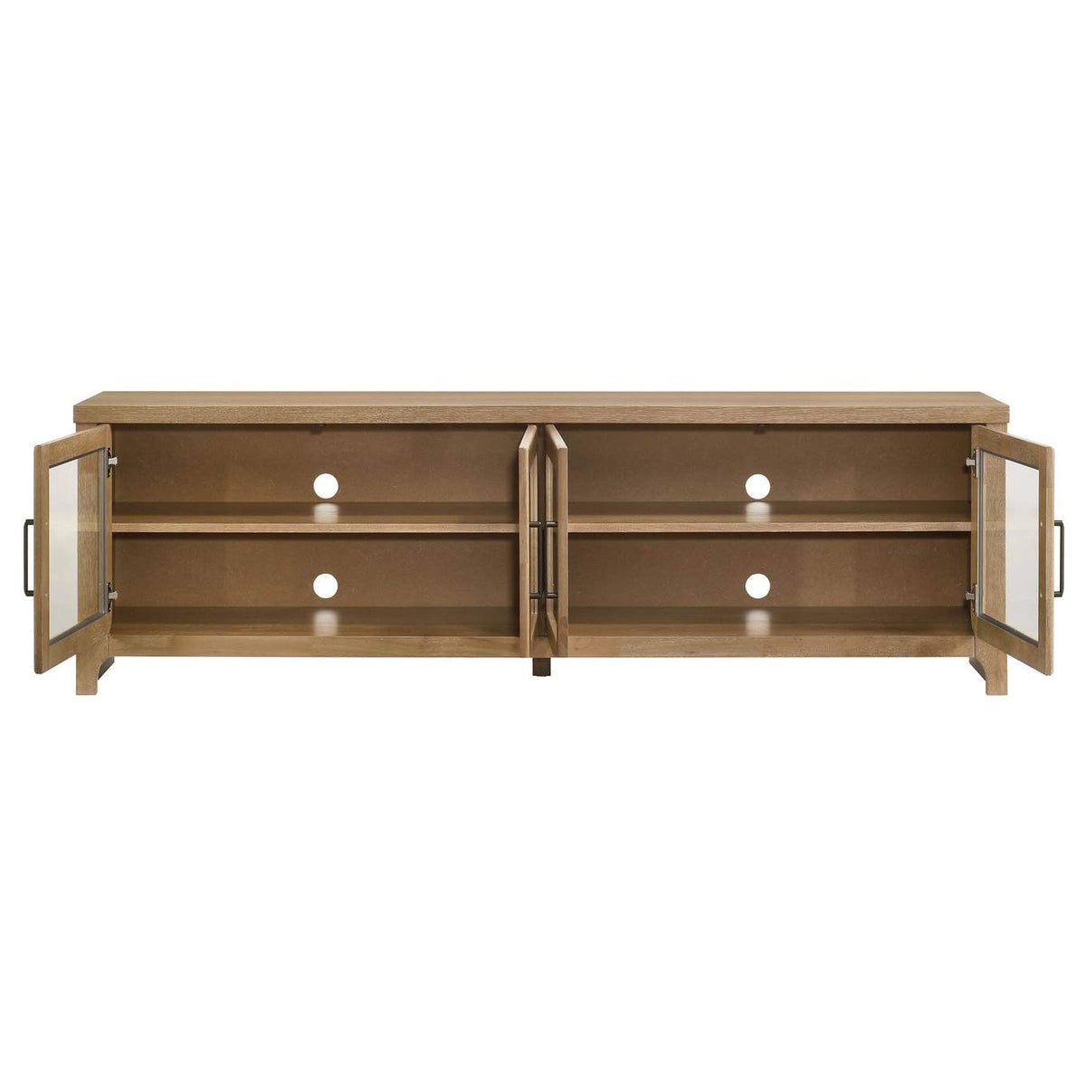 720130 Brenham 79-inch 4-door TV Stand Media Console Washed Oak