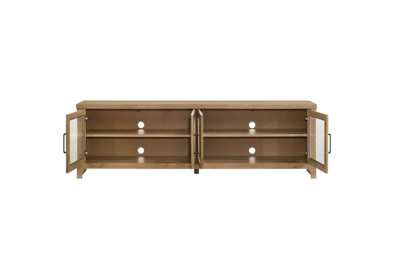 720130 Brenham 79-inch 4-door TV Stand Media Console Washed Oak