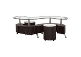 720218 Buckley 3-piece Coffee Table and Stools Set Cappuccino
