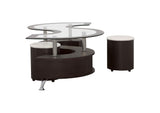720218 Buckley 3-piece Coffee Table and Stools Set Cappuccino