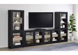 720223-SET Denison 3-piece Entertainment Center 79-inch TV Stand Black