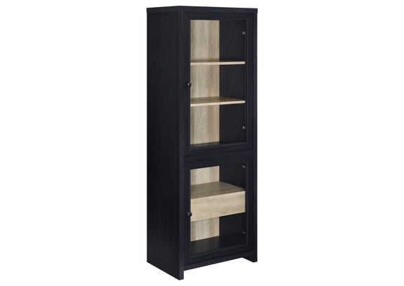 720223-SET Denison 3-piece Entertainment Center 79-inch TV Stand Black