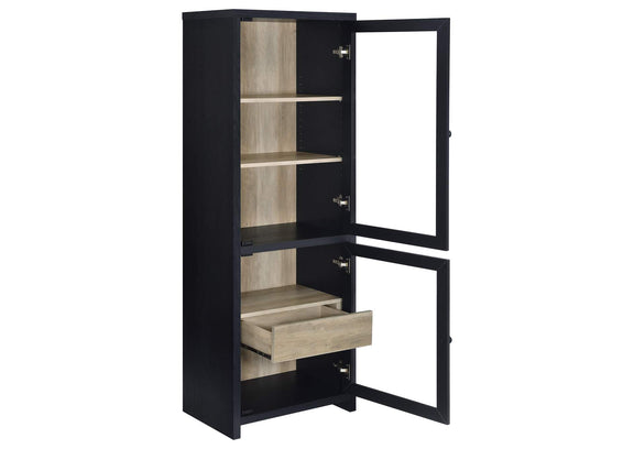 720223-SET Denison 3-piece Entertainment Center 79-inch TV Stand Black