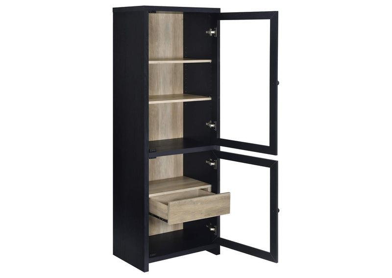 720223-SET Denison 3-piece Entertainment Center 79-inch TV Stand Black