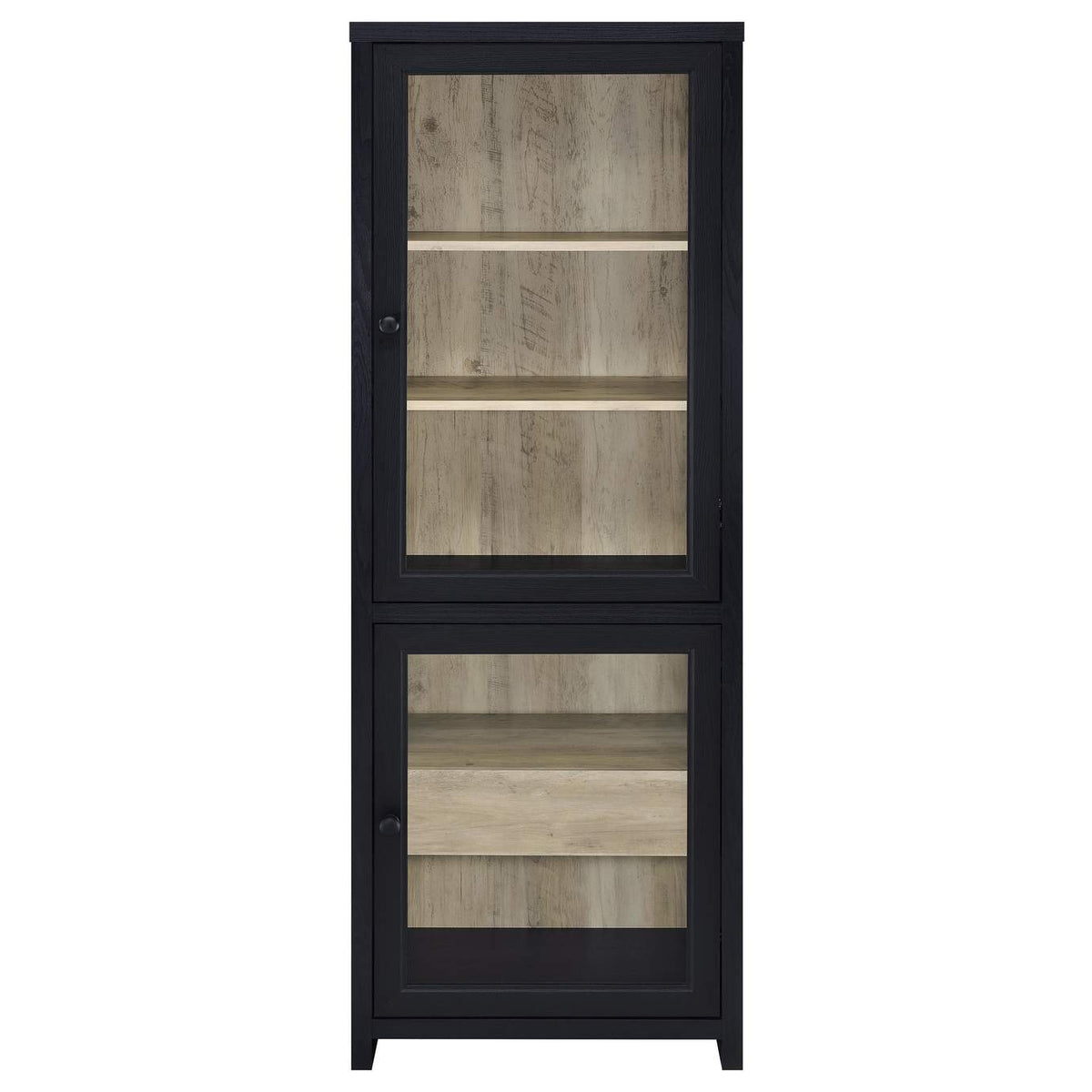 720223-SET Denison 3-piece Entertainment Center 79-inch TV Stand Black