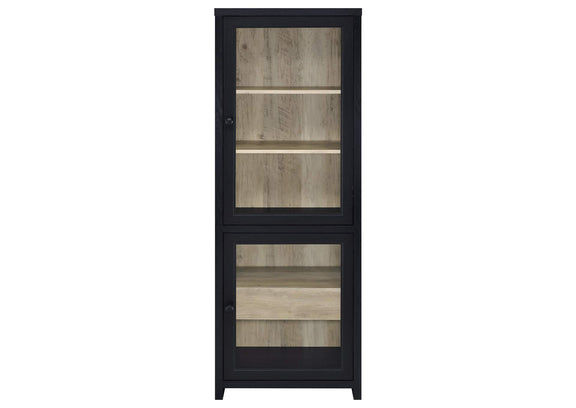 720223-SET Denison 3-piece Entertainment Center 79-inch TV Stand Black