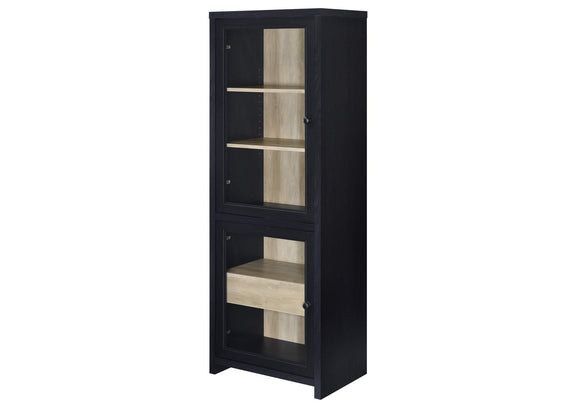 720223-SET Denison 3-piece Entertainment Center 79-inch TV Stand Black