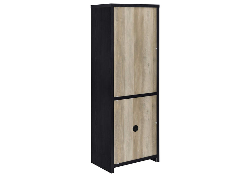 720223-SET Denison 3-piece Entertainment Center 79-inch TV Stand Black