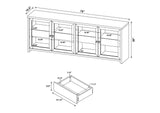 720223-SET Denison 3-piece Entertainment Center 79-inch TV Stand Black