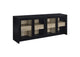 720223 Denison 79-inch 4-door TV Stand Media Console Black