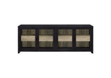 720223 Denison 79-inch 4-door TV Stand Media Console Black