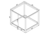 720227 Trini 1-shelf Glass Top Side End Table Black Nickel