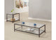 720228-S2 Trini 2-piece Coffee and End Table Set Black Nickel