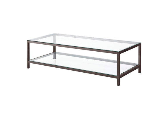 720228-S3 Trini 3-piece Coffee and End Table Set Black Nickel
