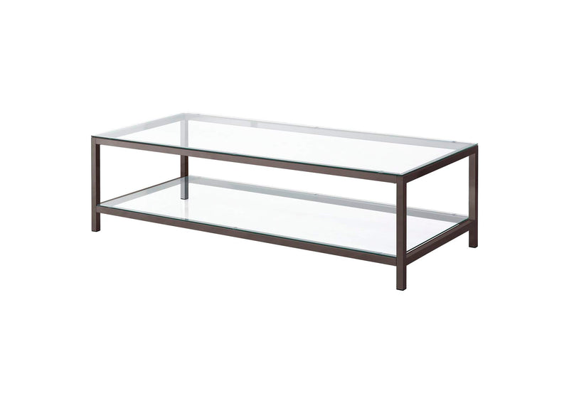 720228-S3 Trini 3-piece Coffee and End Table Set Black Nickel