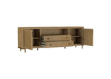 720253 Arini Rattan Cane 2-door TV Stand Media Console Sand Wash