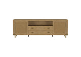 720253 Arini Rattan Cane 2-door TV Stand Media Console Sand Wash