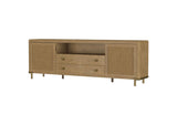 720253 Arini Rattan Cane 2-door TV Stand Media Console Sand Wash