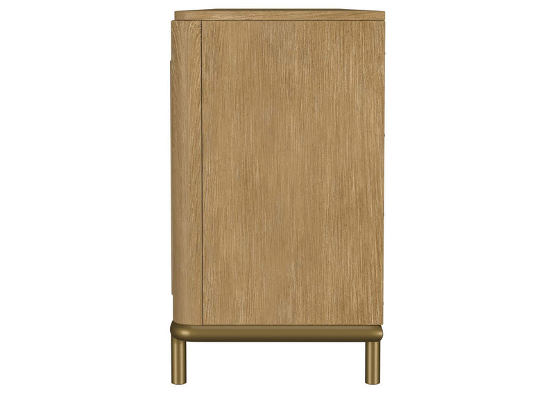 720253 Arini Rattan Cane 2-door TV Stand Media Console Sand Wash