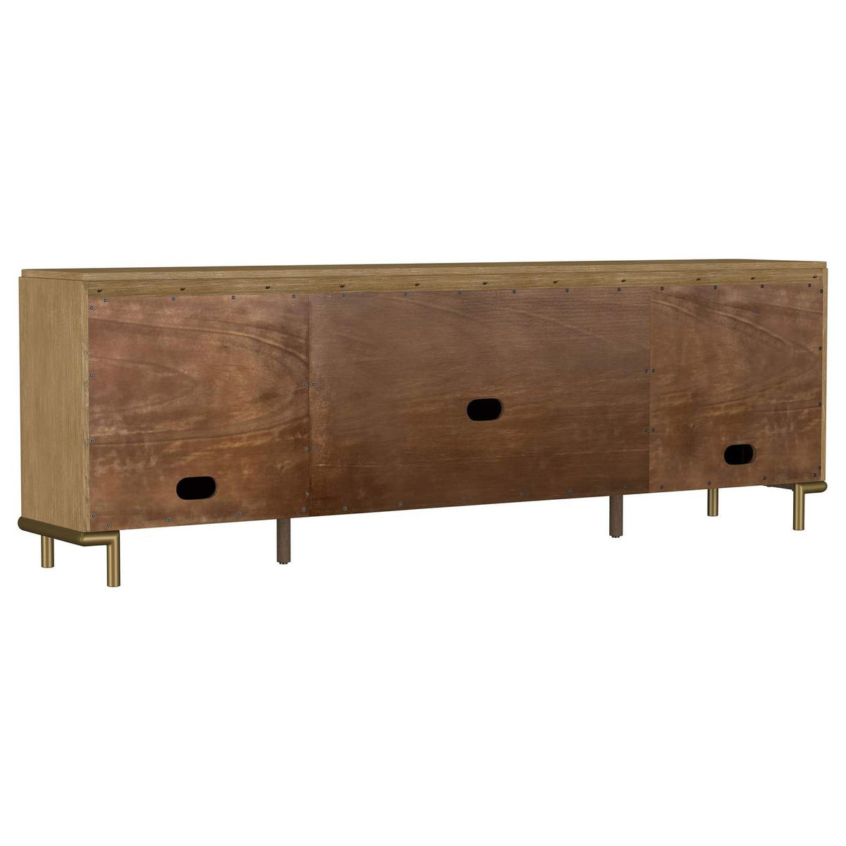 720253 Arini Rattan Cane 2-door TV Stand Media Console Sand Wash