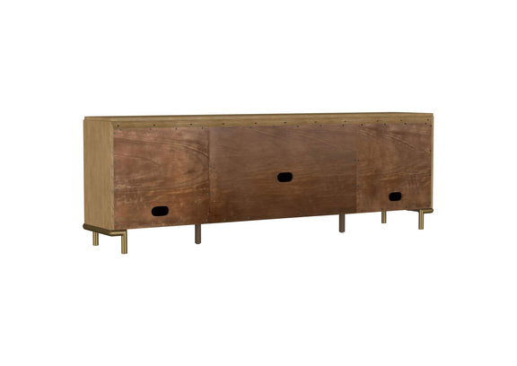 720253 Arini Rattan Cane 2-door TV Stand Media Console Sand Wash