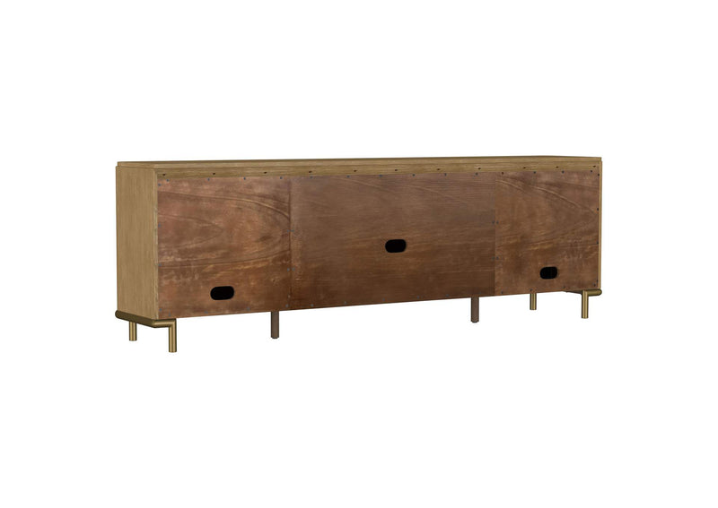720253 Arini Rattan Cane 2-door TV Stand Media Console Sand Wash