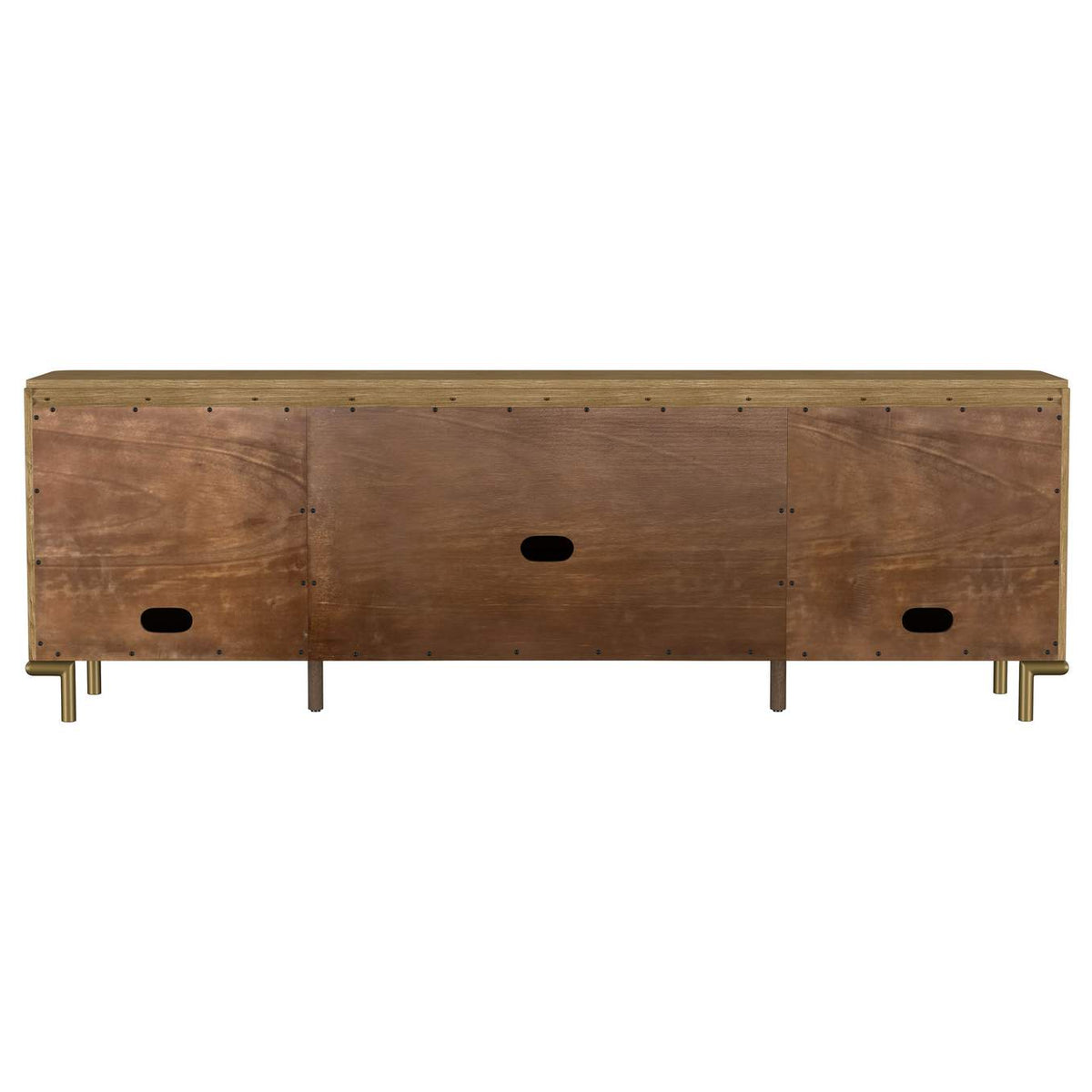 720253 Arini Rattan Cane 2-door TV Stand Media Console Sand Wash