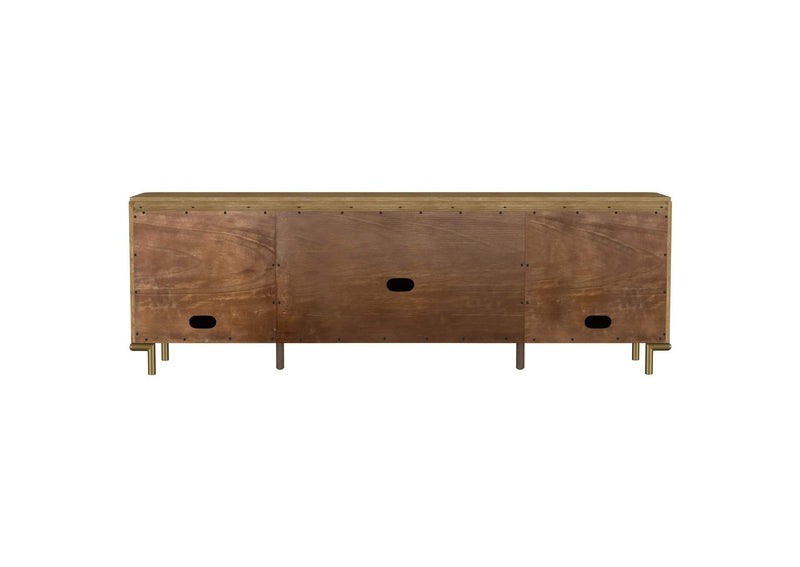 720253 Arini Rattan Cane 2-door TV Stand Media Console Sand Wash