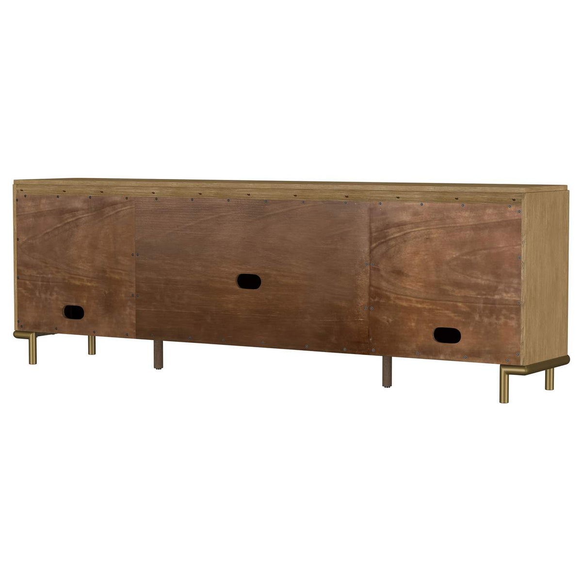720253 Arini Rattan Cane 2-door TV Stand Media Console Sand Wash