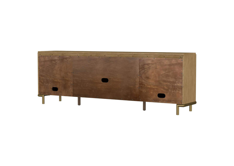 720253 Arini Rattan Cane 2-door TV Stand Media Console Sand Wash