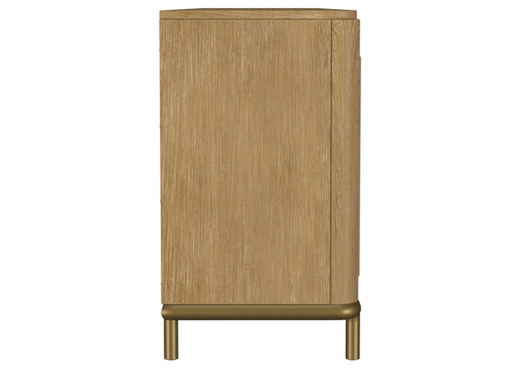 720253 Arini Rattan Cane 2-door TV Stand Media Console Sand Wash